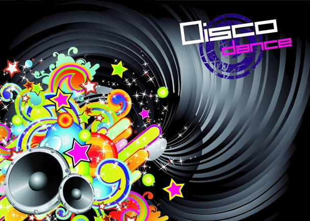 "Music Event Flyer" colorful vector illustration - Vettoriali, immagini