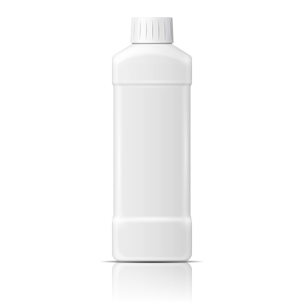 食器用洗剤の白いプラスチック製のボトル. - ベクター画像
