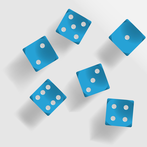 Blue dice - ベクター画像