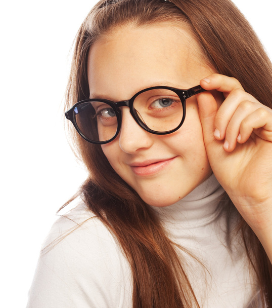 Shot of a little girl in glasses - Photo, image