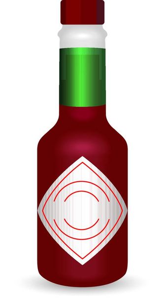 Illustration vectorielle bouteille de sauce - Vecteur, image