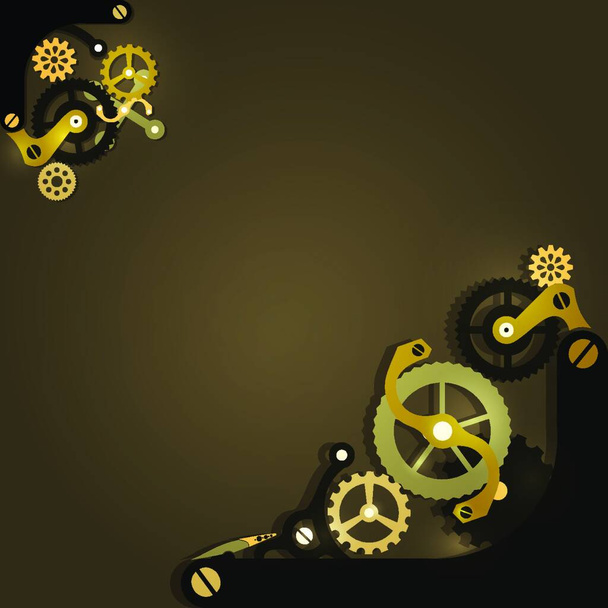 "Steampunk mechanical background" vector illustration   - Vector, Image