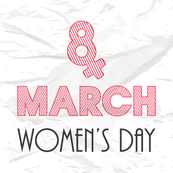 Happy Women's Day celebration on grungy background. - Vector, Image