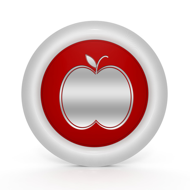 Apple kör alakú ikonra a fehér háttér - Fotó, kép