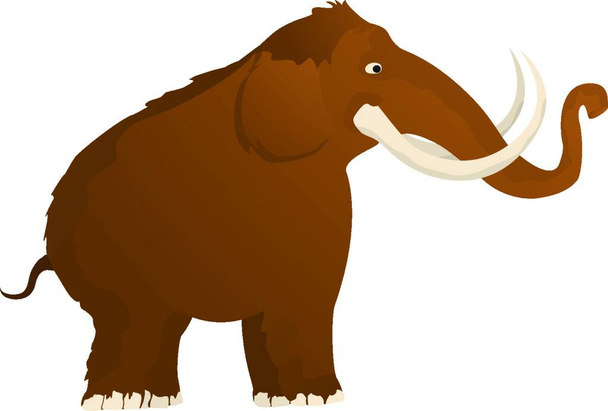 Mammut lanoso, web semplice icona illustrazione - Vettoriali, immagini