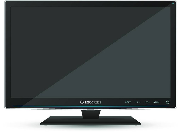 "TV on White Background" - Vector, Image
