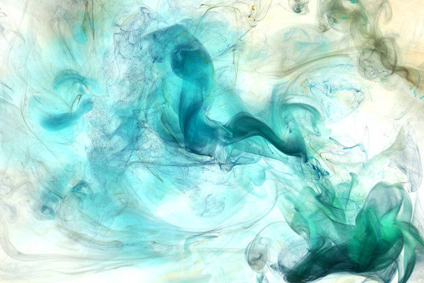 Kontrastowe wielokolorowe tło abstrakcyjne atramentu. Tło farby akrylowej do perfum, hookah, kosmetyków. Tajemnicze chmury dymne, kolorowa mgła - Zdjęcie, obraz