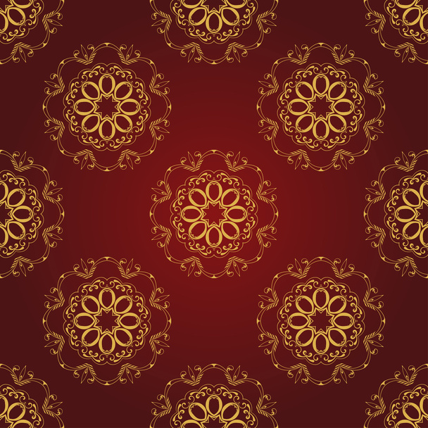 Seamless pattern vintage vector background - Vector, imagen
