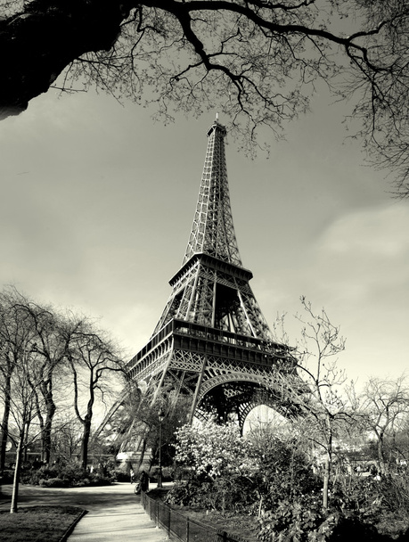 starý čas Eiffelova věž zobrazení - Fotografie, Obrázek