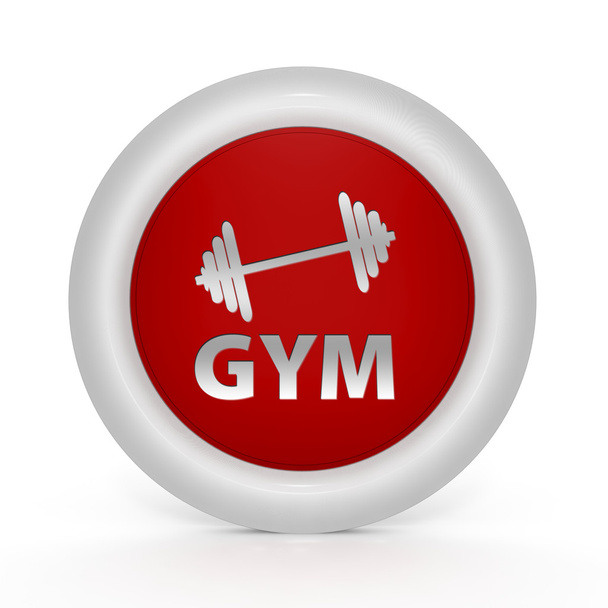 Gym  circular icon on white background - Zdjęcie, obraz