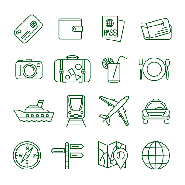 Set icone vettoriali di viaggio
 - Vettoriali, immagini