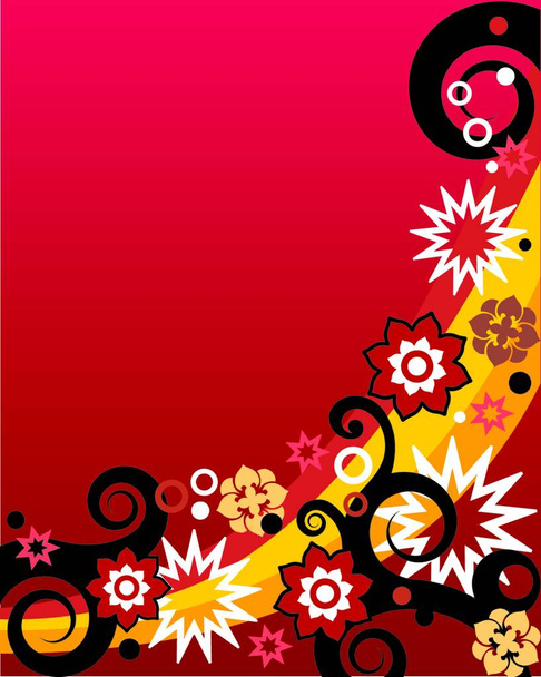 ornate floral design, vector illustration - Vector, Imagen