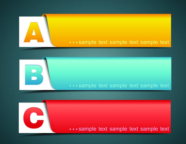 banners set, vector illustratie eenvoudig ontwerp - Vector, afbeelding