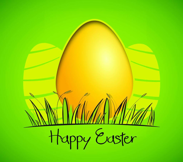 Easter egg, vector illustration simple design - Vecteur, image