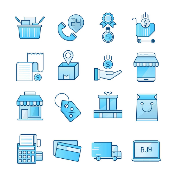 Commerce vector icons set - Vector, Image