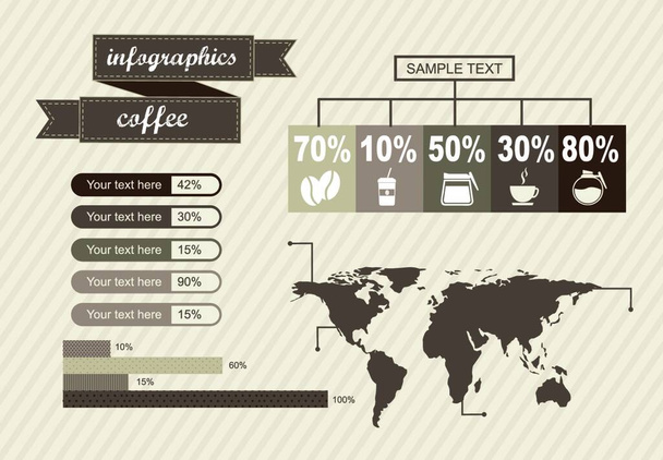 Colorful Infographic template, business illustration  - Vektor, obrázek