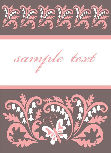 Floral design for book and postcard - Vetor, Imagem