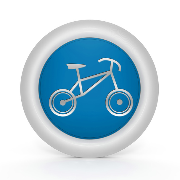 Kerékpár kör alakú ikon fehér háttér - Fotó, kép