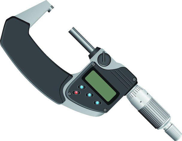 Illustratie van de digitale micrometer - Vector, afbeelding