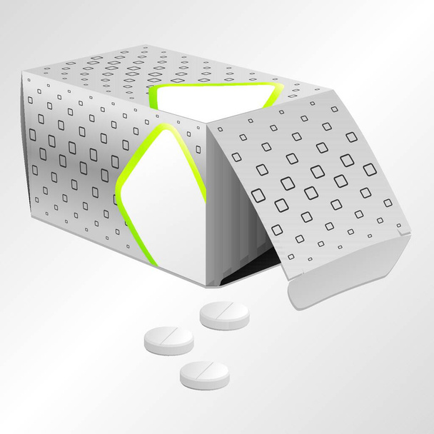 Illustration of the Pill box design - Vector, Image