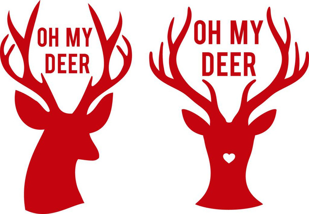 "oh my deer heads, vector" - Vector, Image