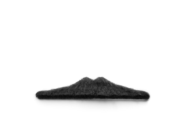 bigote negro sobre blanco
 - Foto, Imagen