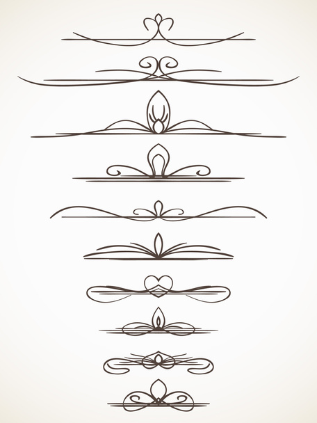 Calligraphic page decorations - Vector, Image