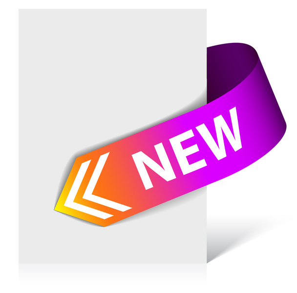 新しい紫コーナー リボン - ベクター画像
