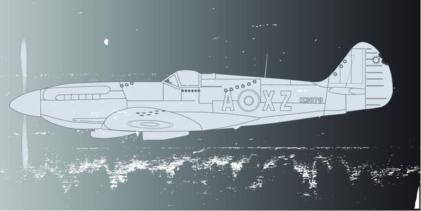損傷した戦闘機のイラスト - ベクター画像