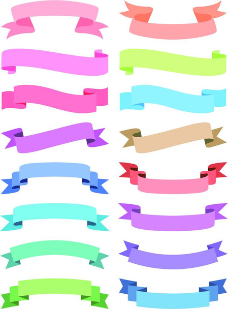 various ribbon set, vector - Vecteur, image