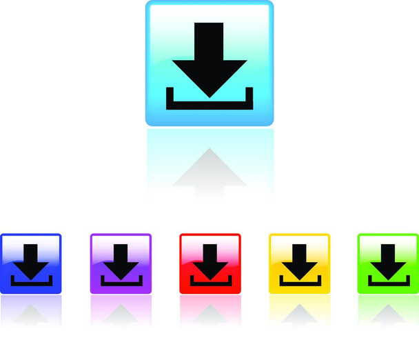 Download buttons set, colorful vector illustration  - Вектор, зображення