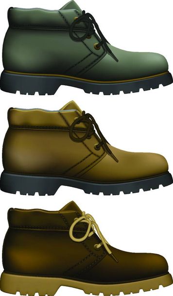 Work Boots, modern graphic illustration - Vector, Image