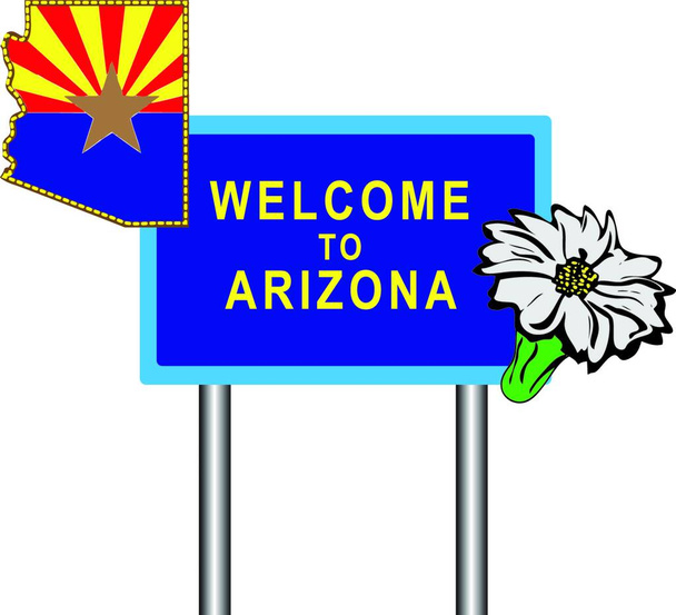 Arizona vektör illüstrasyonunun sembolleri - Vektör, Görsel