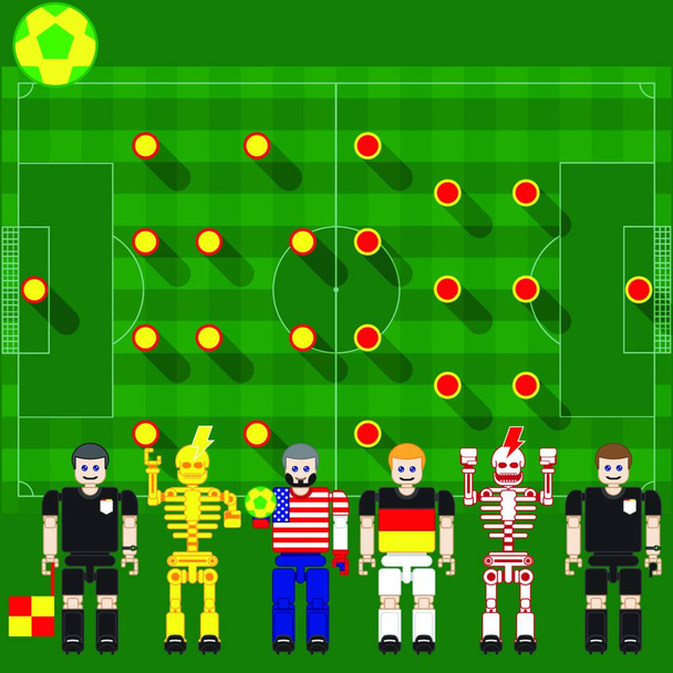 illustration of the USA vs GERMANY - Vector, Image