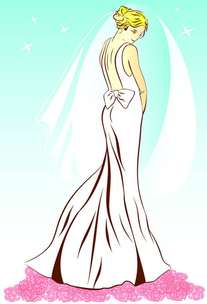 ilustrace nevěsty   - Vektor, obrázek