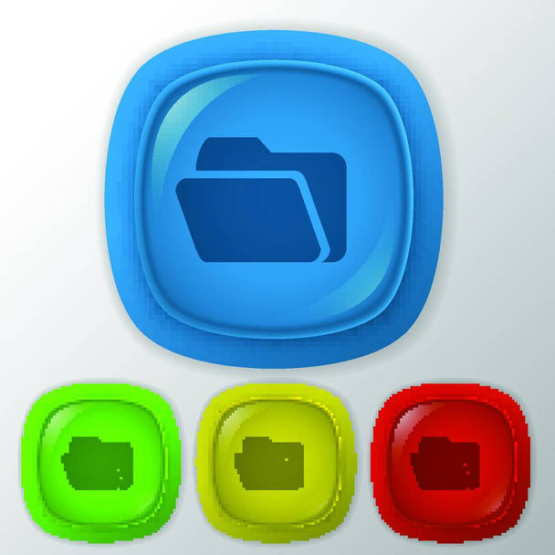 Illustration of the icon folder for documents. - Vektor, Bild