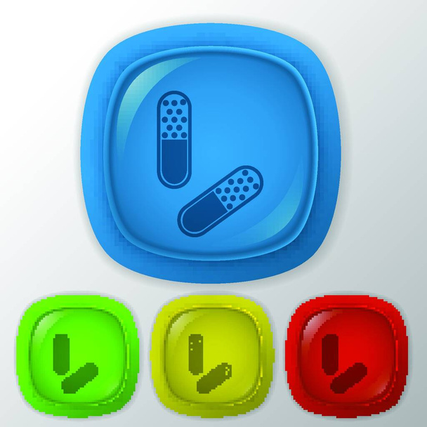 Illustration of the icon pill tablet. - Vector, Image