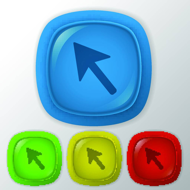 Illustratie van het icoon web arrow - Vector, afbeelding