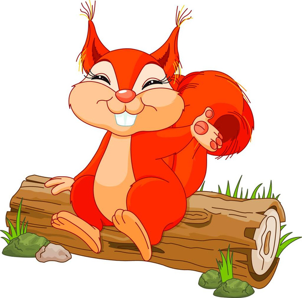 Squirrel animal illustration, mascot animal art  - Vektor, obrázek