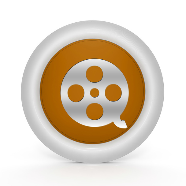 icono circular de la película sobre fondo blanco
 - Foto, imagen