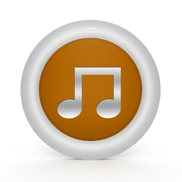 ícone circular música no fundo branco
 - Foto, Imagem