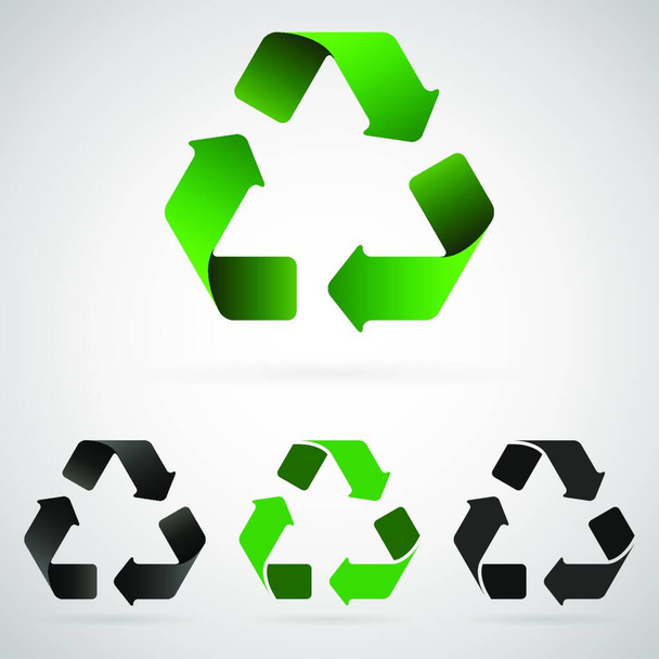 The Illustration of Vector recycling icons - Vektör, Görsel