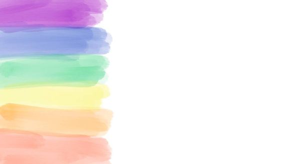 Drawing of rainbow colours with copy space, concept for LGBTQ+ community celebrations in pride month around the world. - Photo, Image