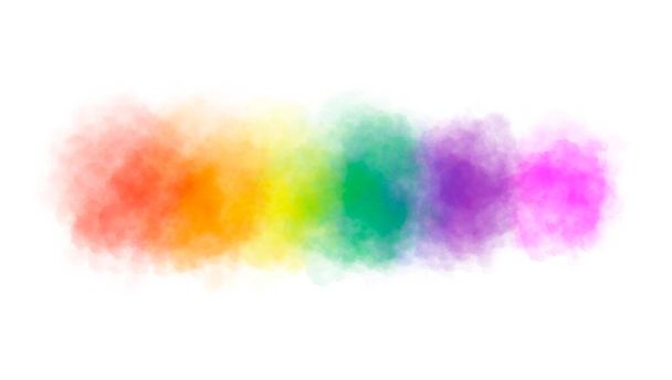 Drawing of rainbow colours with copy space, concept for LGBTQ+ community celebrations in pride month around the world. - Photo, Image