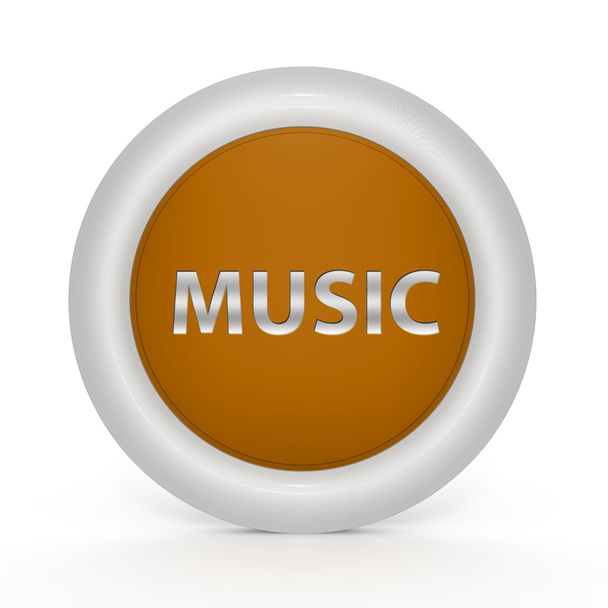 music circular icon on white background - Foto, afbeelding