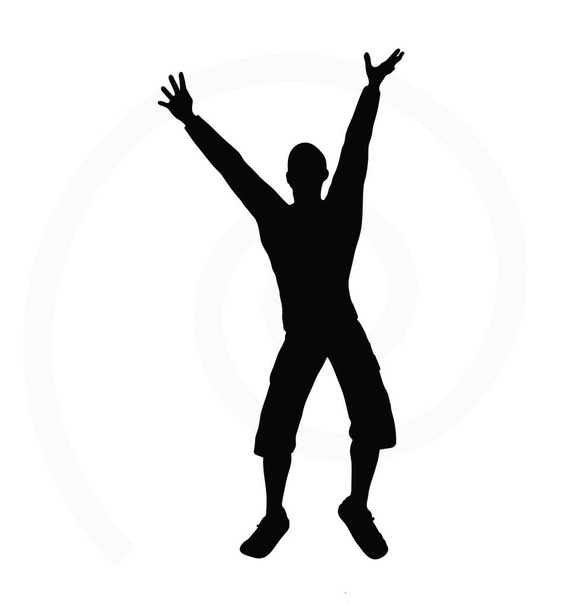 "illustration of senior climber man silhouette" - Vector, Image