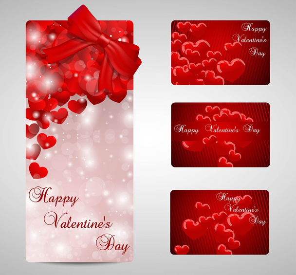 Red set for Valentines day - Vector, imagen