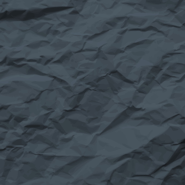 Donkere textuur van verfrommeld papier - Vector, afbeelding
