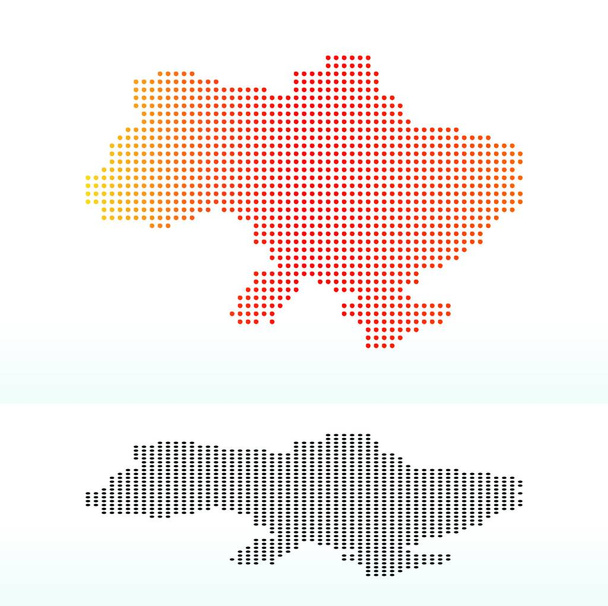 "Map of Ukraine with Dot Pattern" - Vector, Image