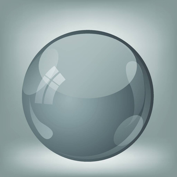 szürke gömb, vektor illusztráció egyszerű tervezés - Vektor, kép